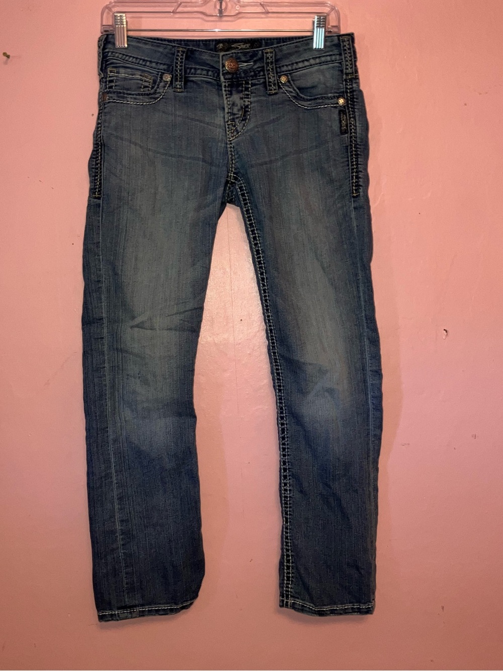Silver Jeans Santorini Low Rise Cropped Jeans Size 27